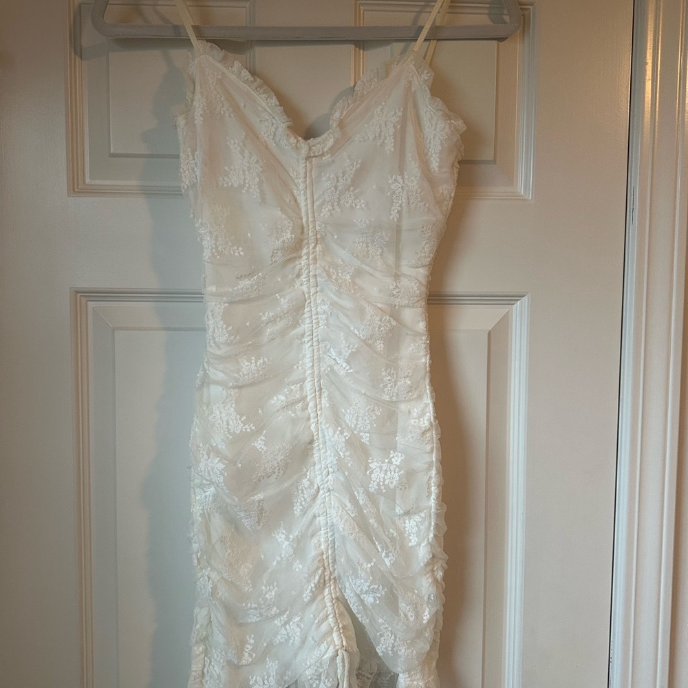Elegant White Lace Dress